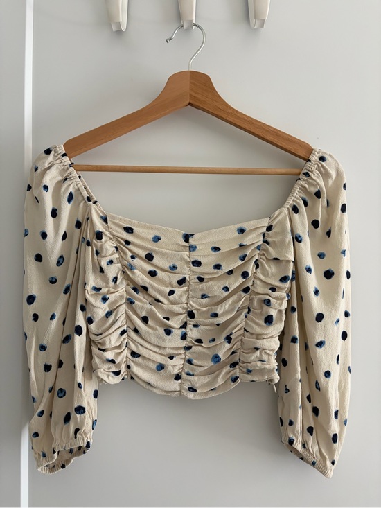 Wilfred Tops - Aritzia Wilfred Lolita Blouse Polka Dot